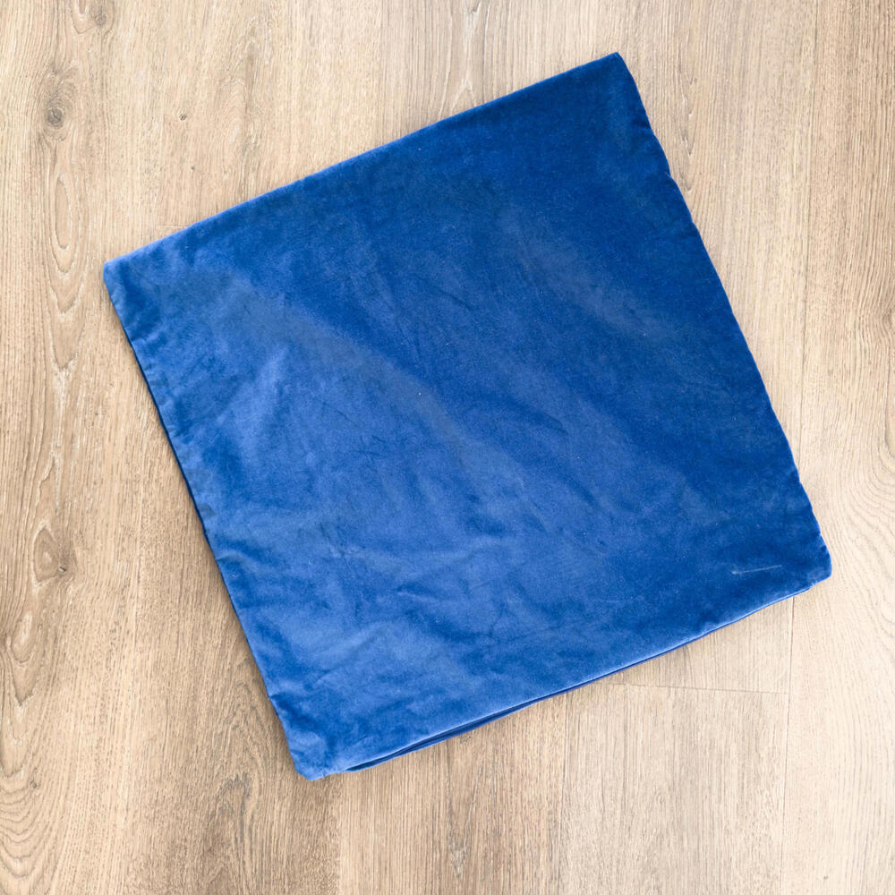 Ikea Sanela Blue‎ Velvet Throw Pillow Cover 50X50cm